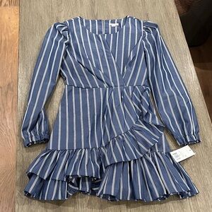 Habitual Striped Blue Dress
